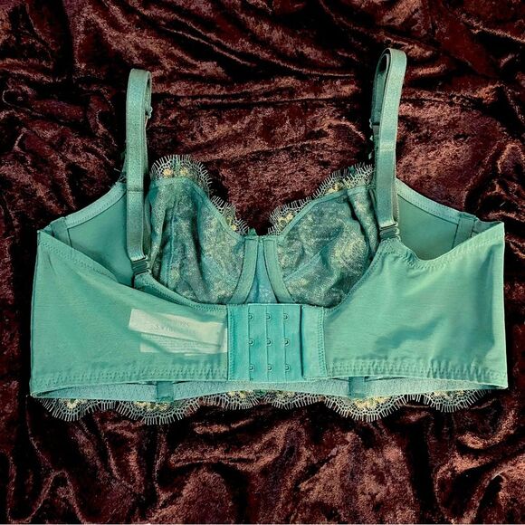 Victoria’s Secret 34D Bra NWT Dream Angels VS Push up w/out padding Emerald Gold - Picture 3 of 9